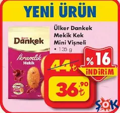 ÜLKER DANKEK MEKİK KEK MİNİ VİŞNELİ 135 G